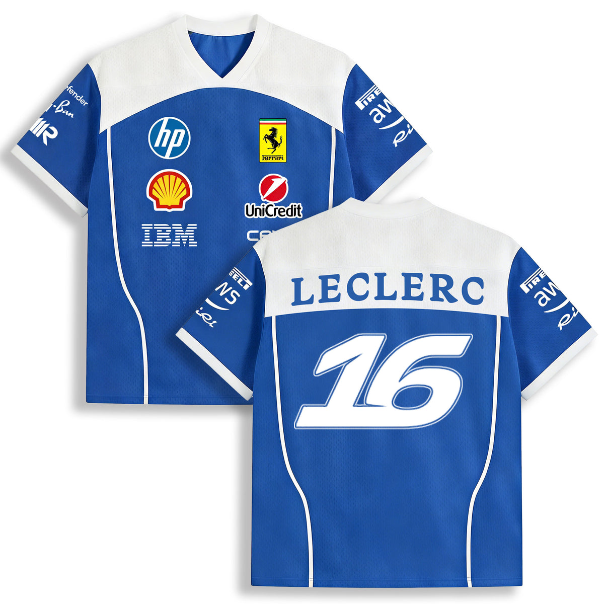Charles Leclerc 16 Ferrari F1 Monza Limited Edition Blue Mesh Jersey Main image