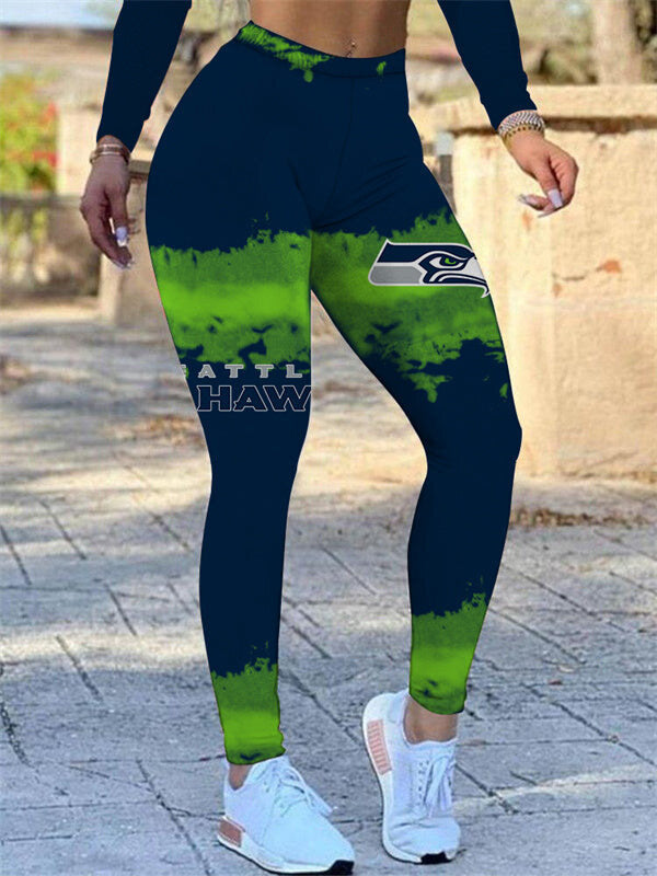 Seattle Seahawks Butt Workout Leggings For Lady Main image