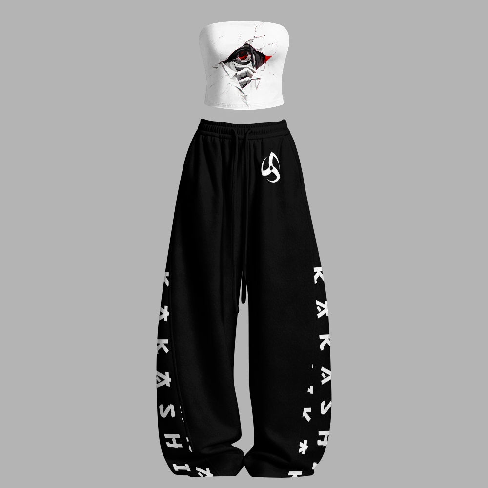 NARUTO Tight Casual Camisole Tops & Elasticated Trousers Two-Piece Set