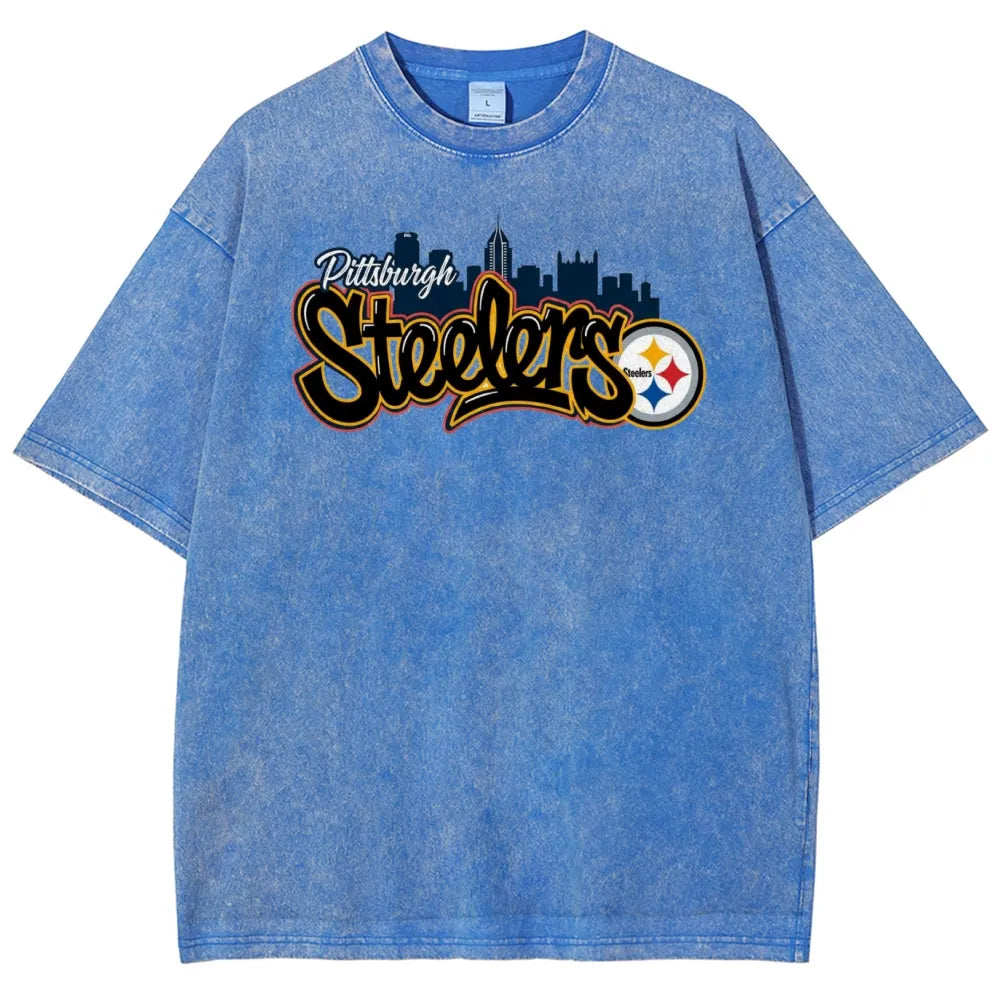 Pittsburgh Steelers Unisex Vintage Washed T-shirt