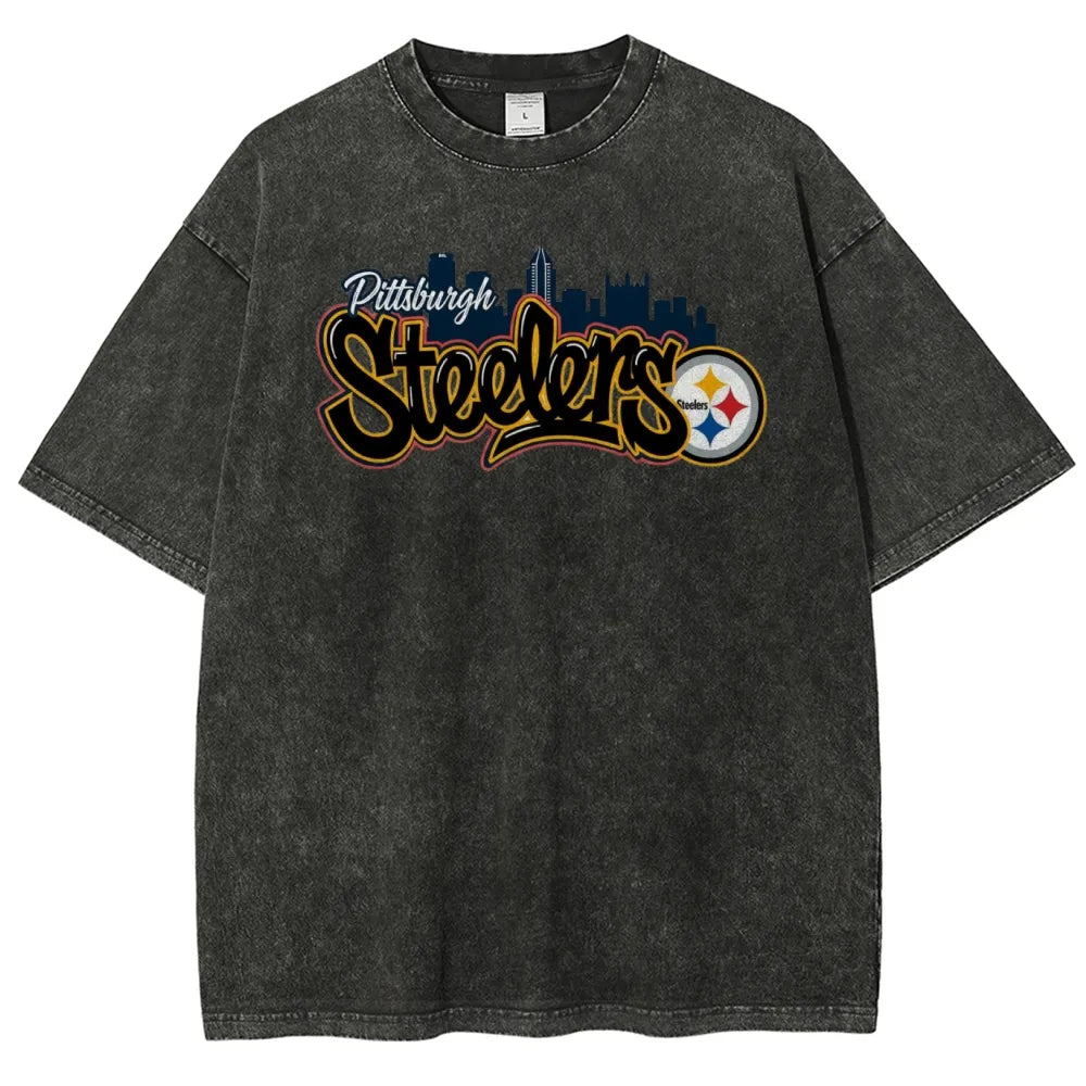 Pittsburgh Steelers Unisex Vintage Washed T-shirt