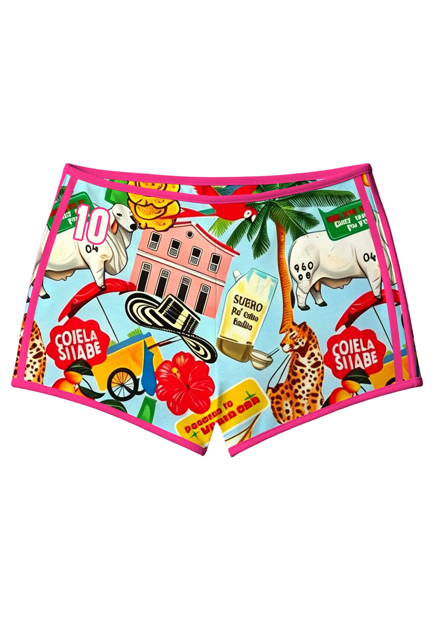 Colombian Tropical Folk Art Booty Shorts Main image