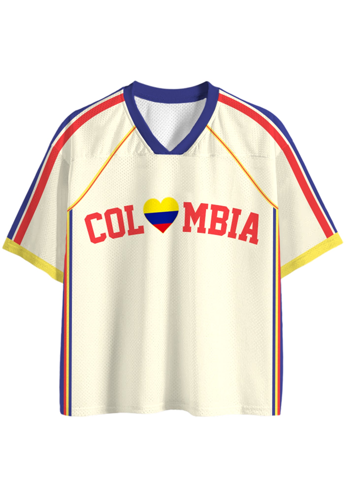 I Love Colombia Flag Heart Mesh Jersey Shirts Secondary image