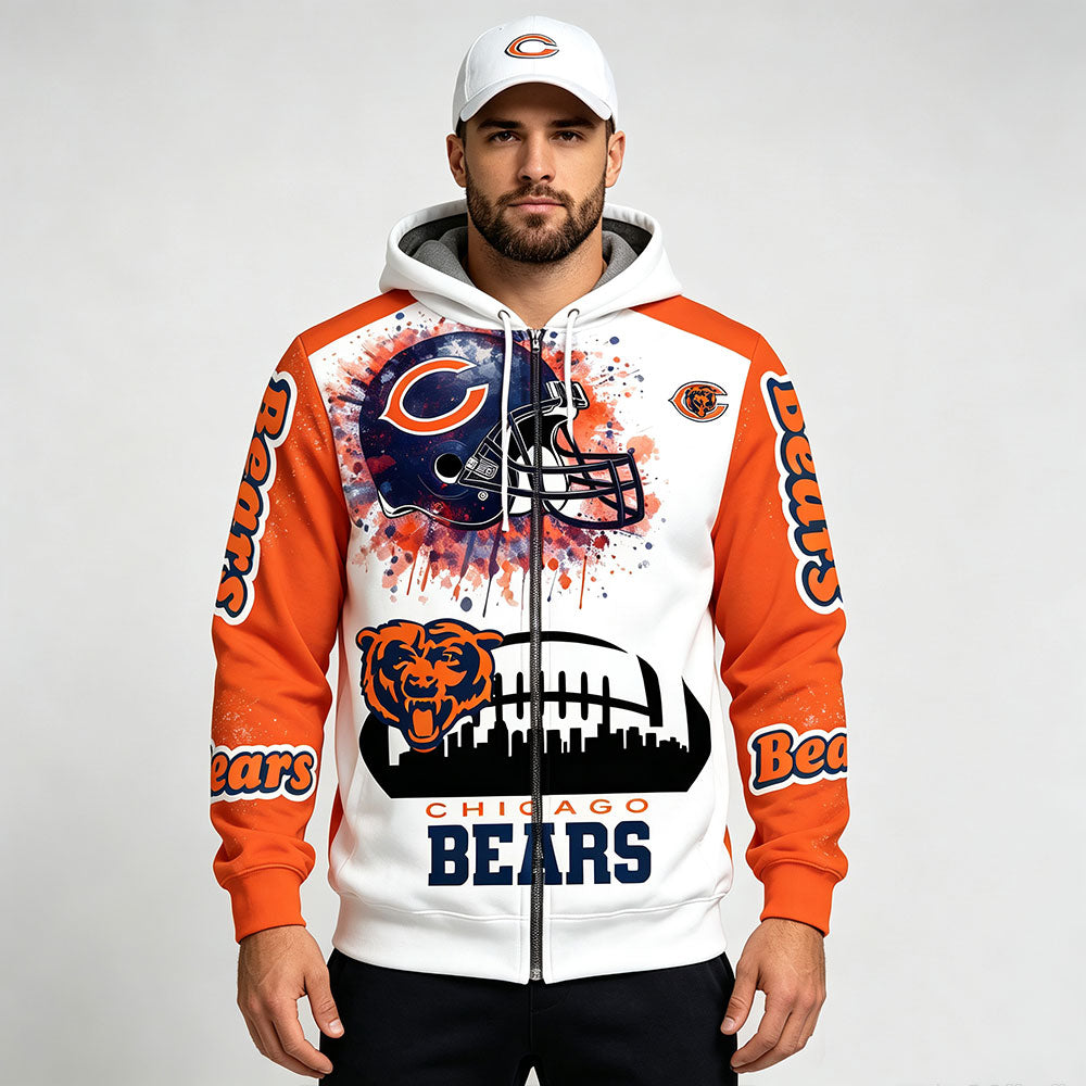 Chicago Bears 2026 New 3D Graphic Hoodie Secondary image
