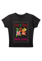 Colombia Floral Fair Graphic Y2K Baby Tee