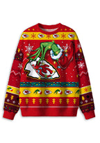 Grinch Stealing Kansas City Chiefs Logo Ugly Christmas Sweatshirt