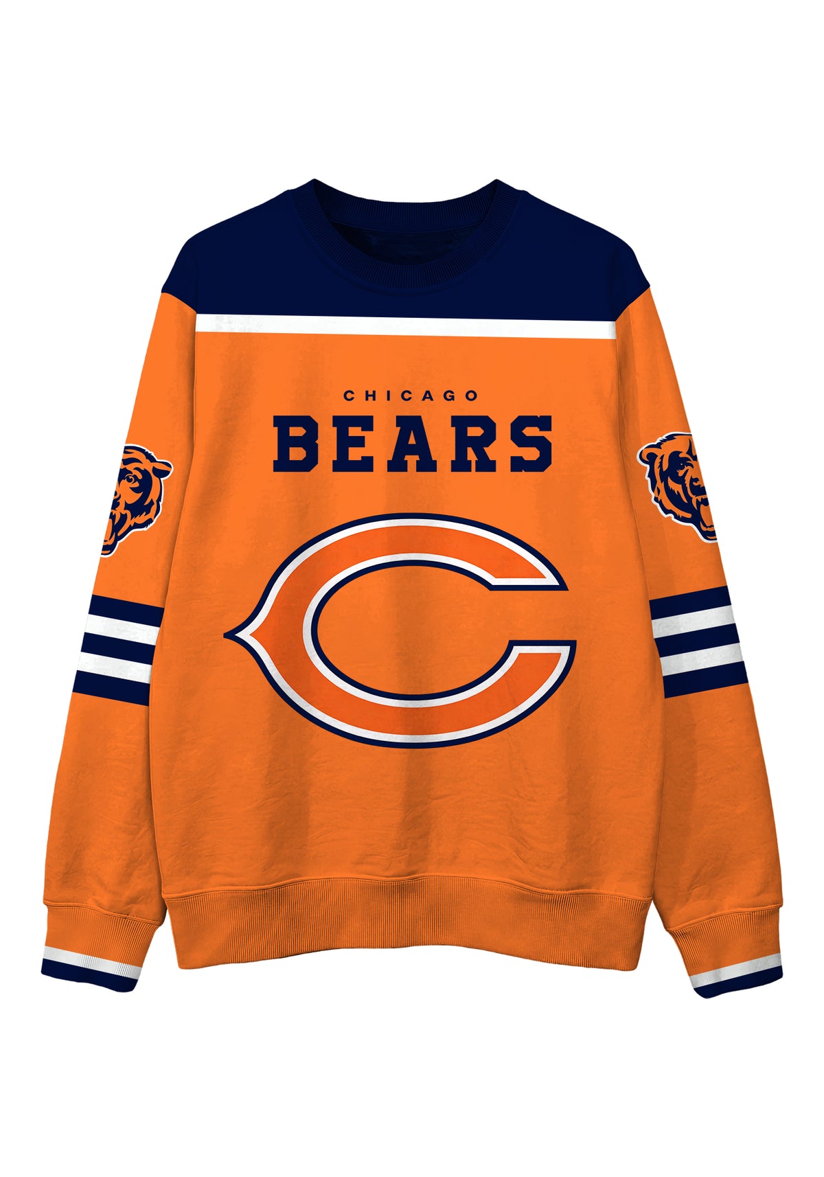 Chicago Bears Ripped Graphic Crewneck Sweatshirt