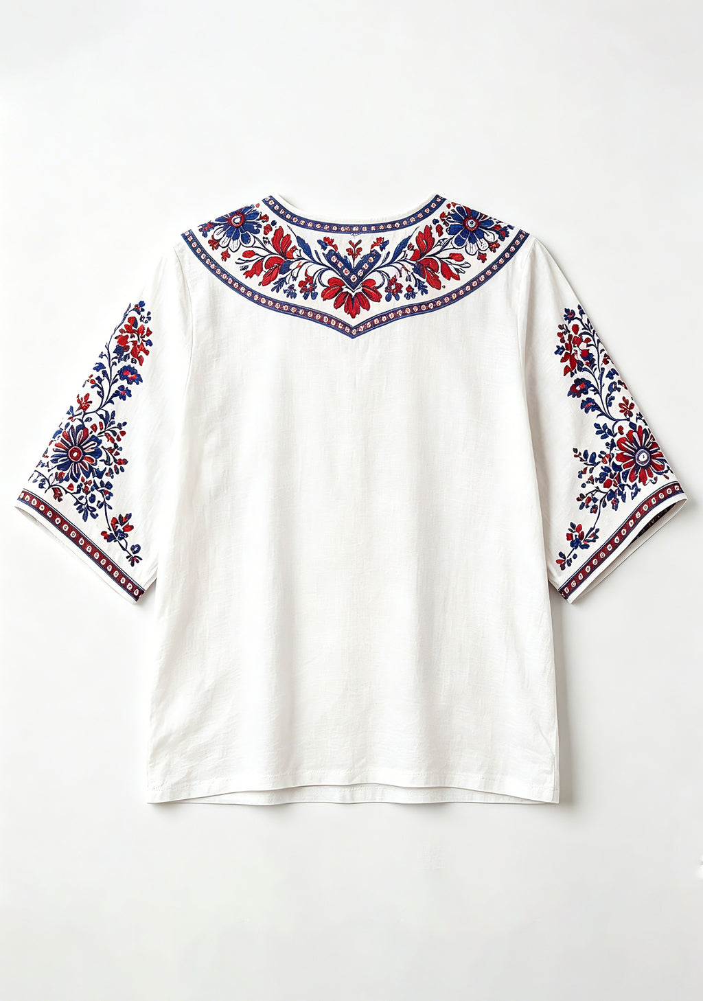 Boho Floral Buffalo Bills V-Neck Blouse