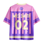 Personalized Grade And Name Preppy Stripes Teacher Mesh Jersey