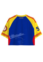 Venezuela National Flag Map Graphic Cropped Jersey Shirt