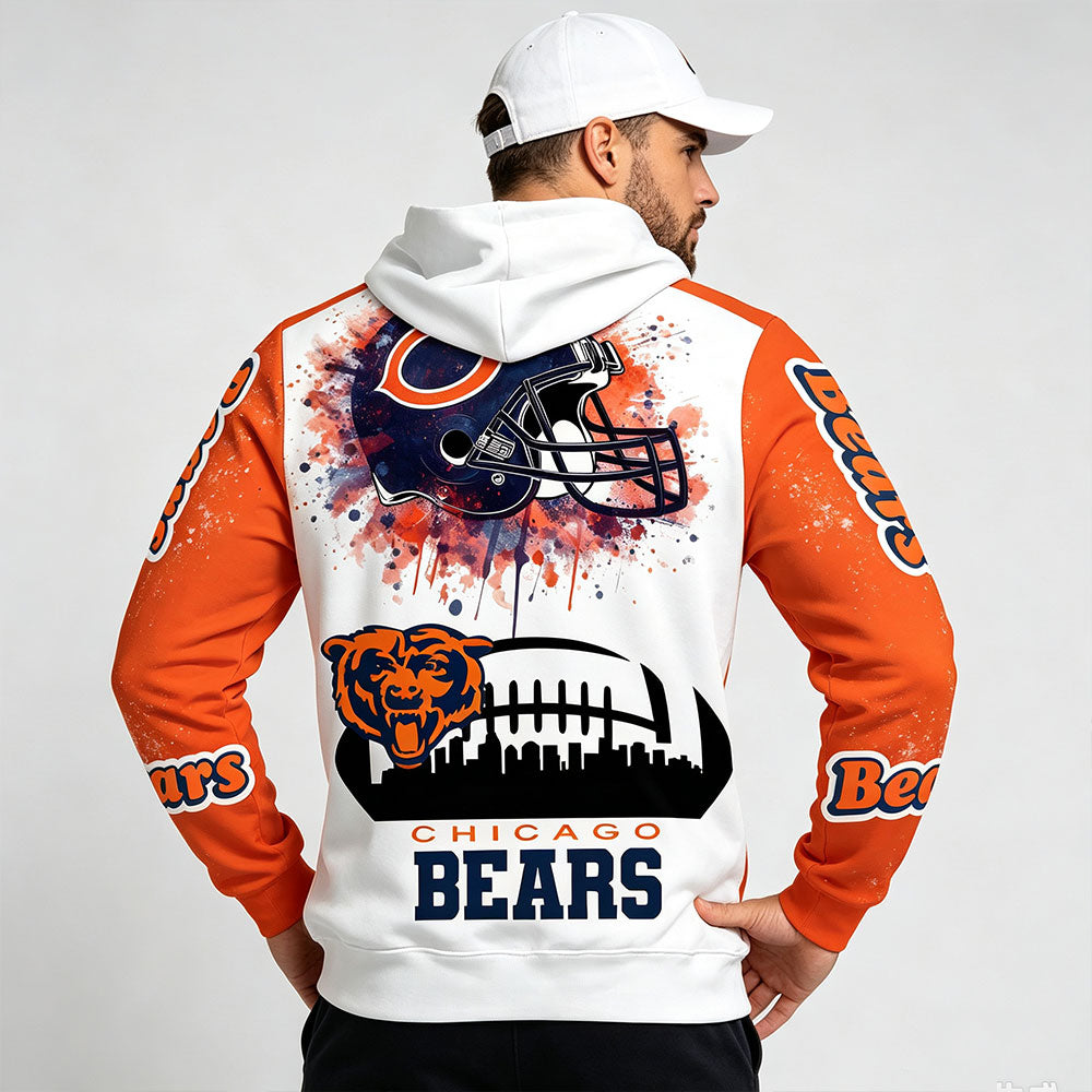 Chicago Bears 2026 New 3D Graphic Hoodie