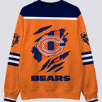 Chicago Bears Ripped Graphic Crewneck Sweatshirt