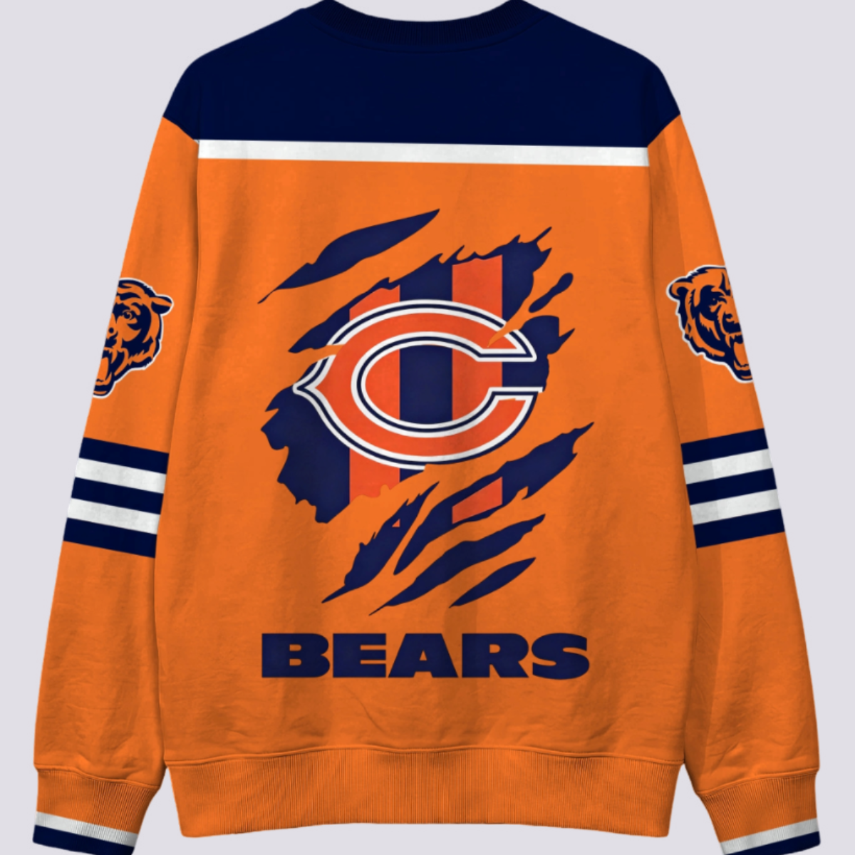 Chicago Bears Ripped Graphic Crewneck Sweatshirt