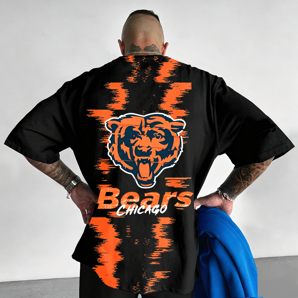 Chicago Bears Distressed Brushstroke Graphic T-Shirt