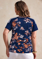 Women's Chicago Bears Floral V-Neck T Shirt