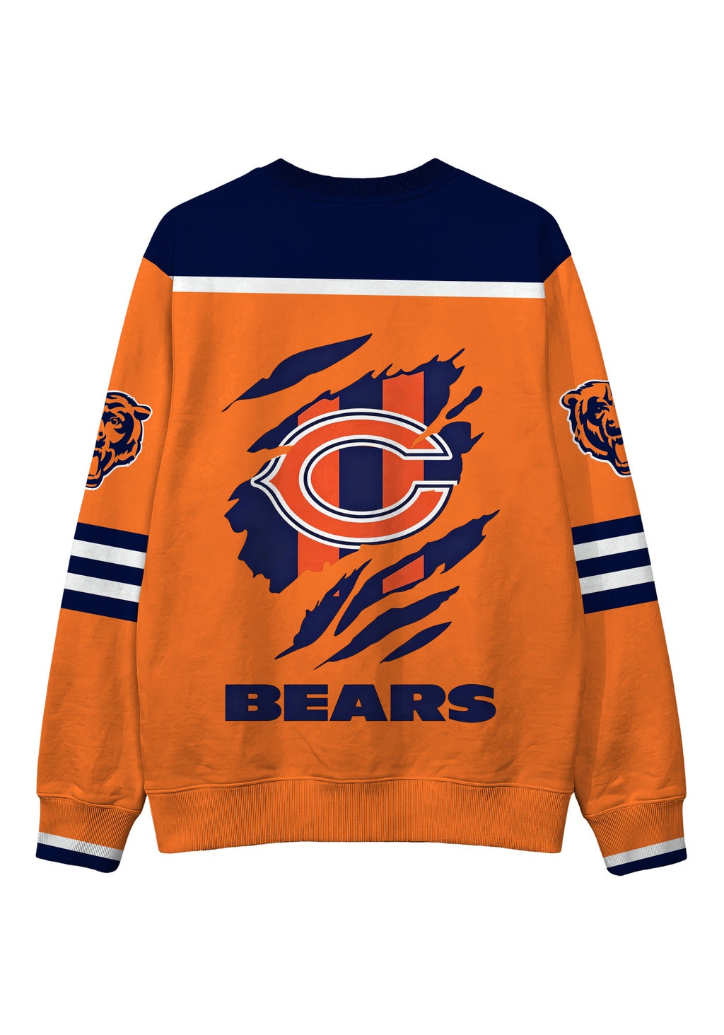Chicago Bears Ripped Graphic Crewneck Sweatshirt