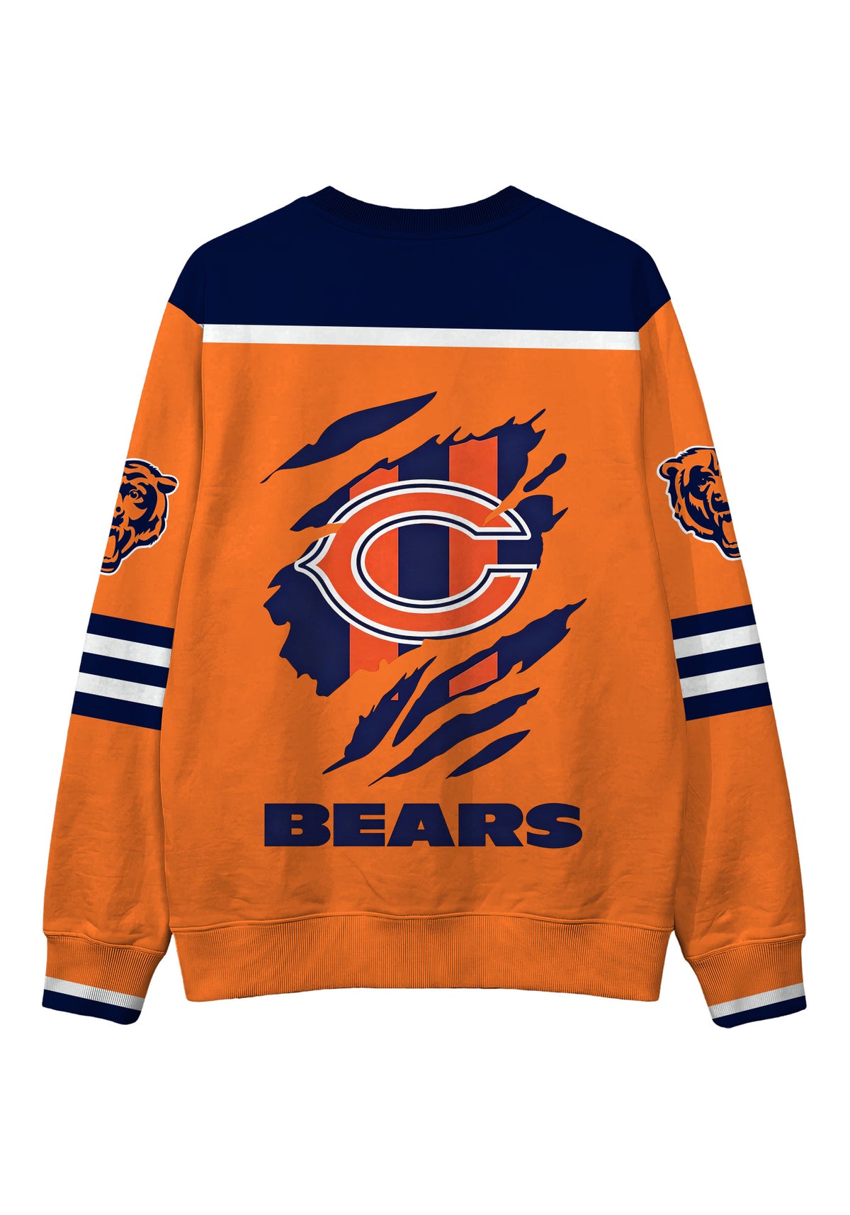 Chicago Bears Ripped Graphic Crewneck Sweatshirt