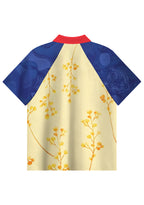 Vintage Floral Print Colombia Collared Soccer Jersey