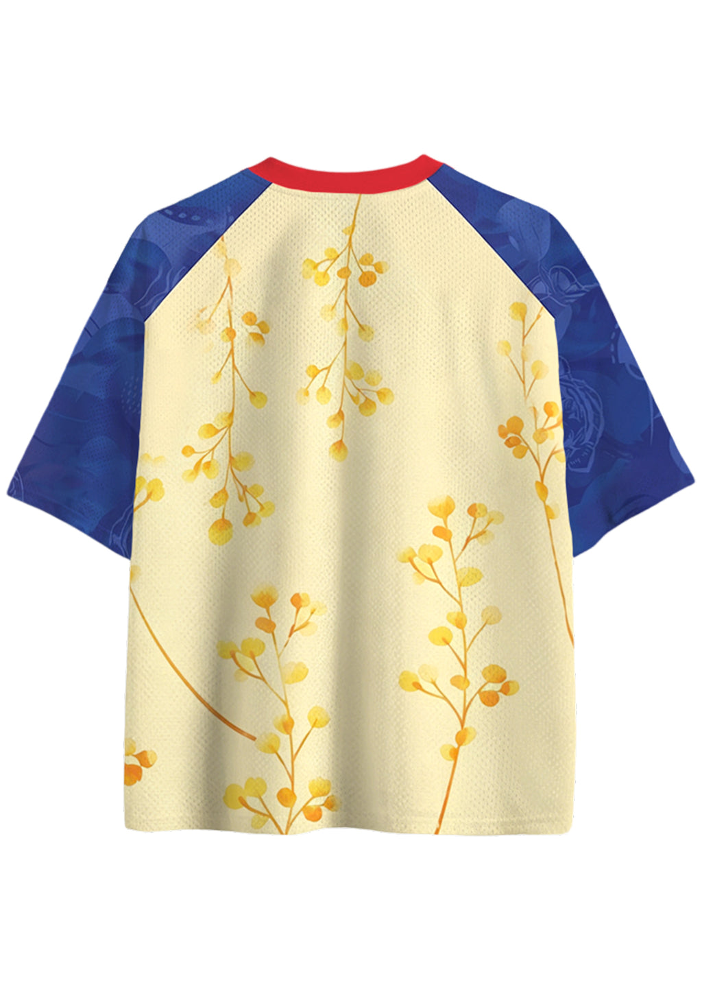 Vintage Floral Print Colombia Mesh Jersey Shirts