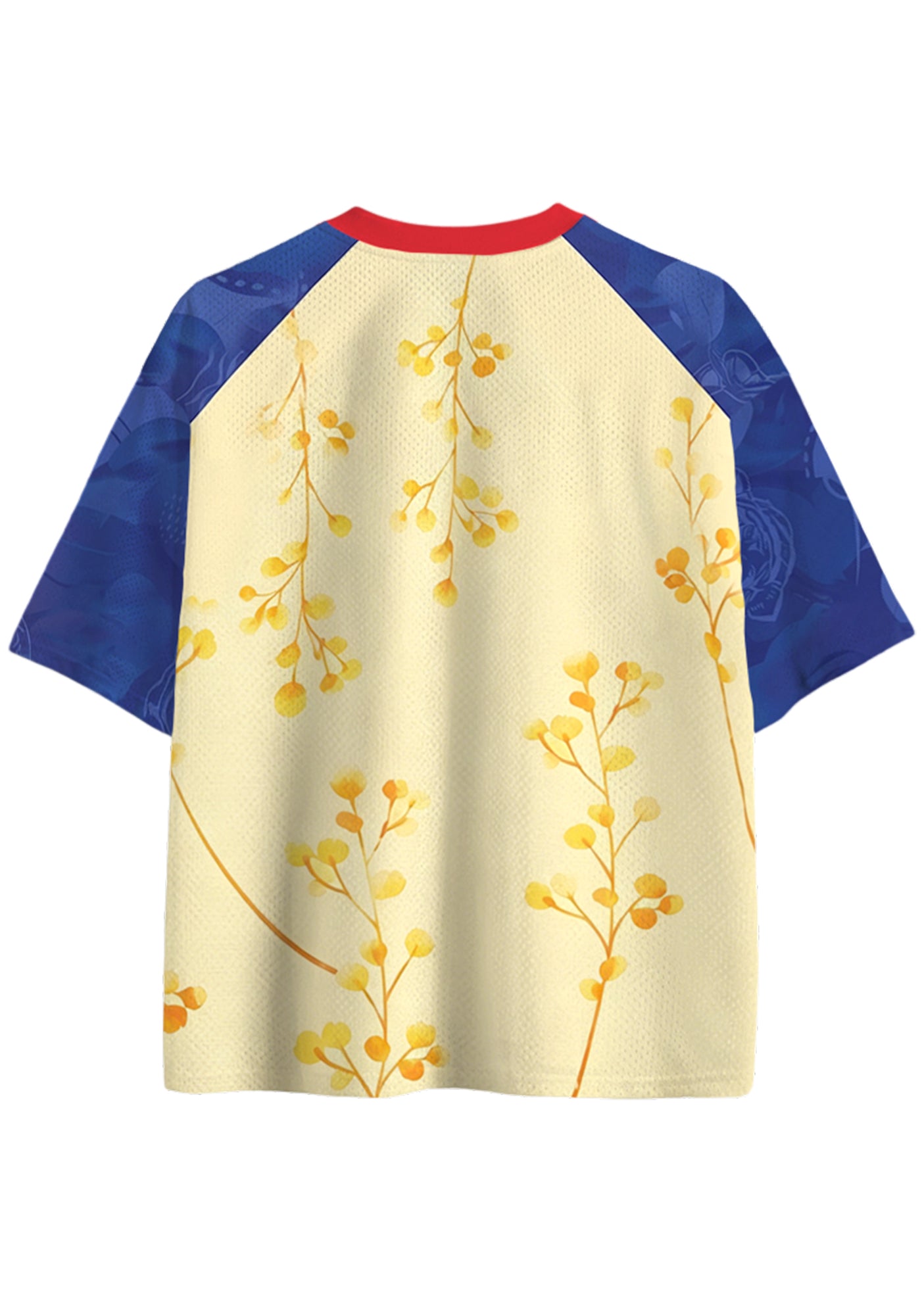 Vintage Floral Print Colombia Mesh Jersey Shirts