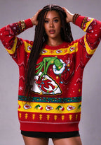 Grinch Stealing Kansas City Chiefs Logo Ugly Christmas Sweatshirt