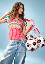 Pink Wave Star Colombia Game Day Baby Tee