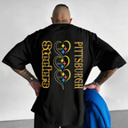 Pittsburgh Steelers Retro Heart Printed T-Shirt