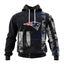 New England Patriots Vintage American Flag Graphic Hoodie NFL Fan Sweatshirt