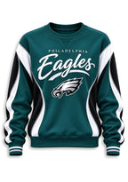 Women's Philadelphia Eagles Crewneck Sweatshirt & Flared Pants 2 Piece Set