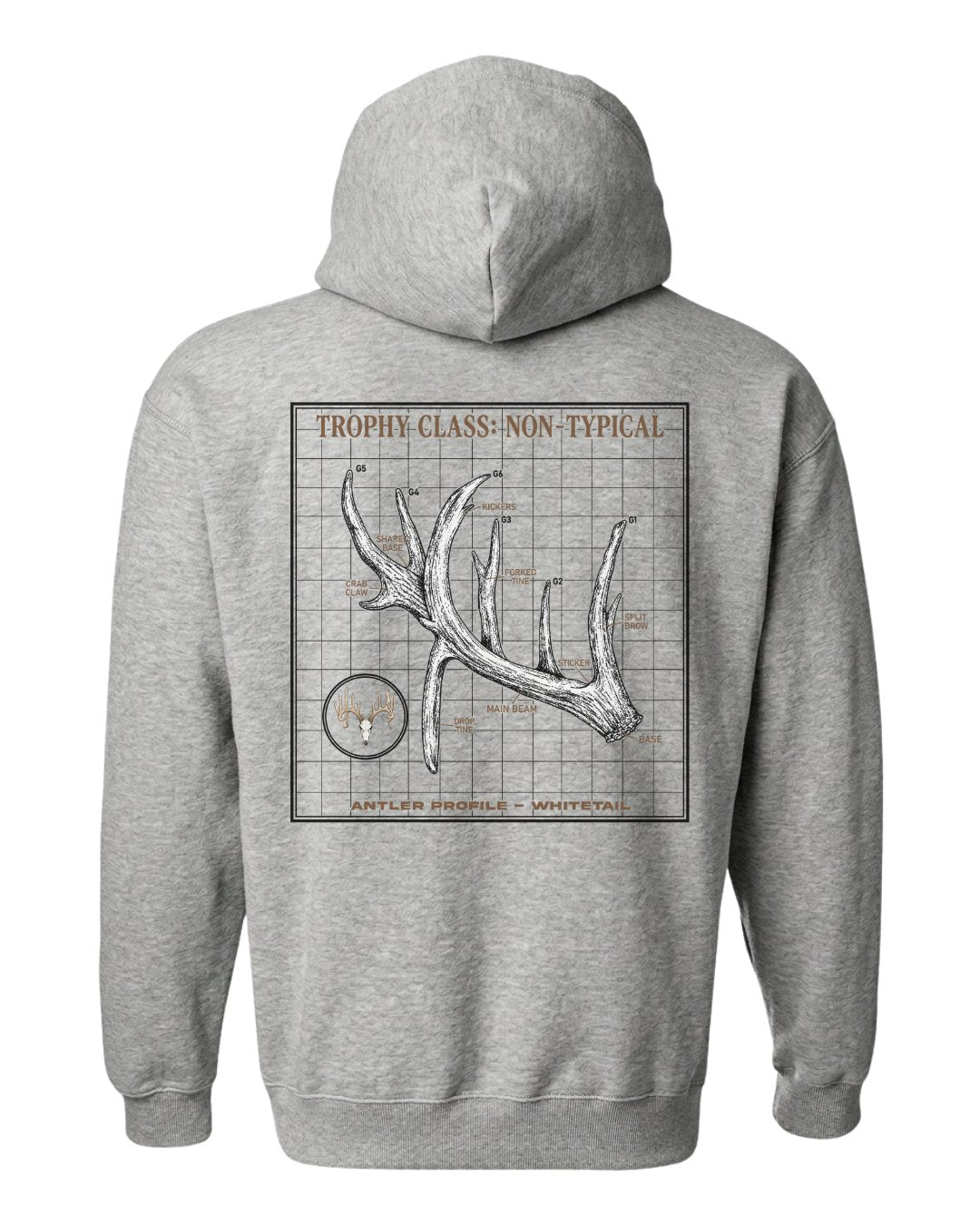 Non-Typical Antler Deer Profile Hoodie Main image