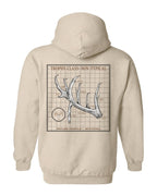 Non-Typical Antler Deer Profile Hoodie