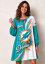 Women's Miami Dolphins Floral Long Sleeve Game Day Mini Dress