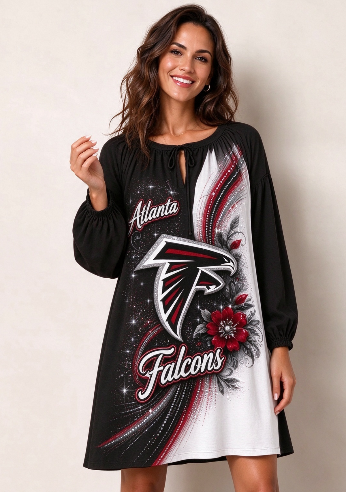 Women's Atlanta Falcons Long Sleeve Game Day Mini Dress Main image
