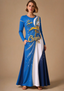 Women Los Angeles Chargers Print Long Sleeve Maxi Dress