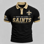 New Orleans Saints Men's Polo Shirt with Print