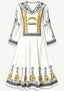 Los Angeles Chargers Boho Floral Game‑Day Midi Dress