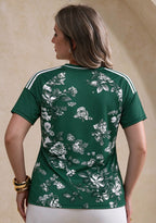 Women's New York Jets Floral V-Neck T-Shirt
