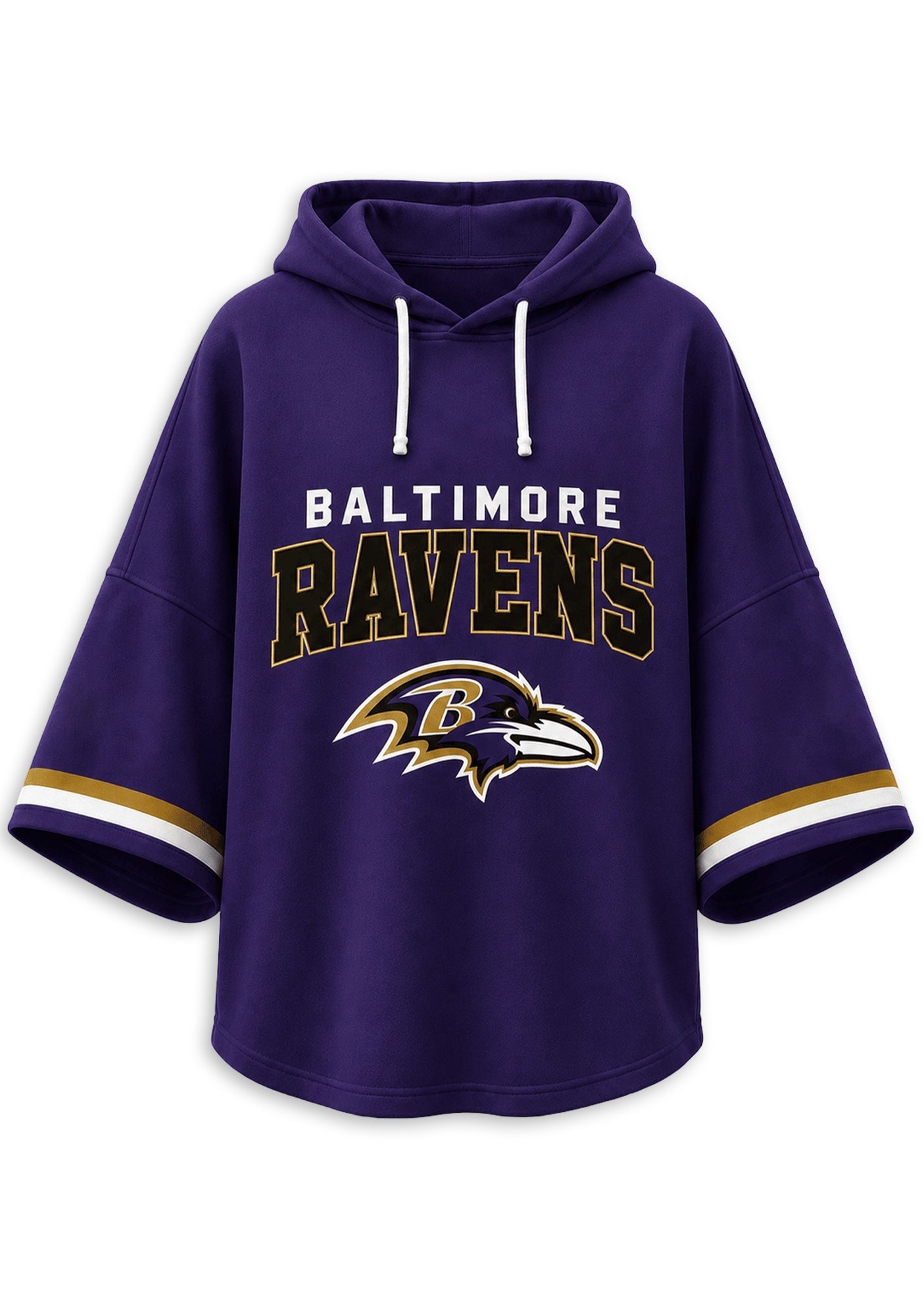 Women’s Baltimore Ravens 3/4 Dolman Sleeve Hoodie Secondary image