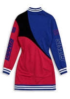 Women's New York Giants Color Block Button Down Jacket Dress