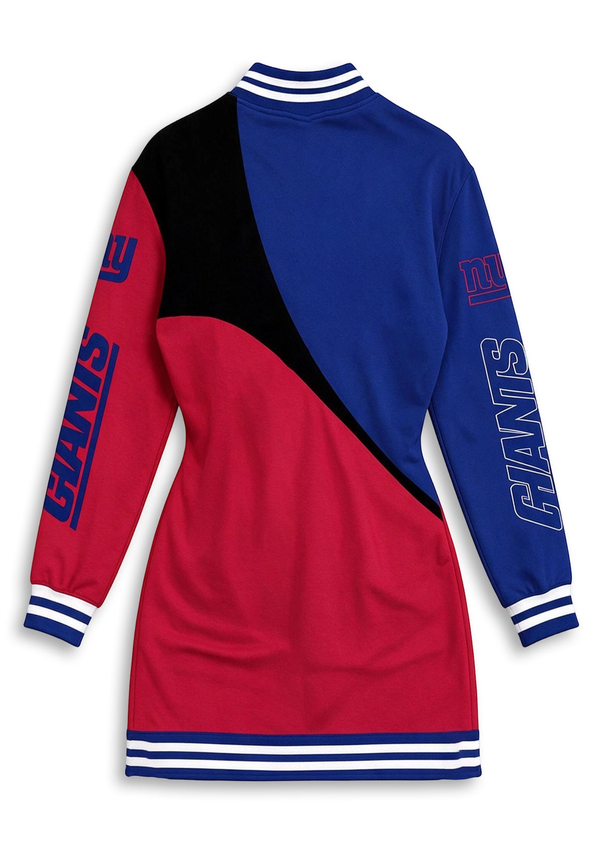 Women's New York Giants Color Block Button Down Jacket Dress