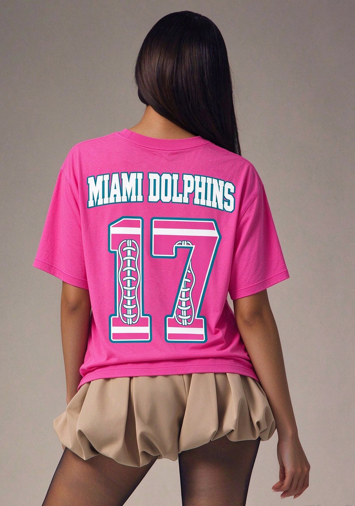 Miami Dolphins Pink Out Tackle Breast Cancer Awareness V-Neck T-Shirt