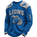 Detroit Lions Waffle Knit Long-Sleeve Sweatshirt