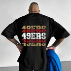 49ers Distressed Stack Letter Printed T-Shirt