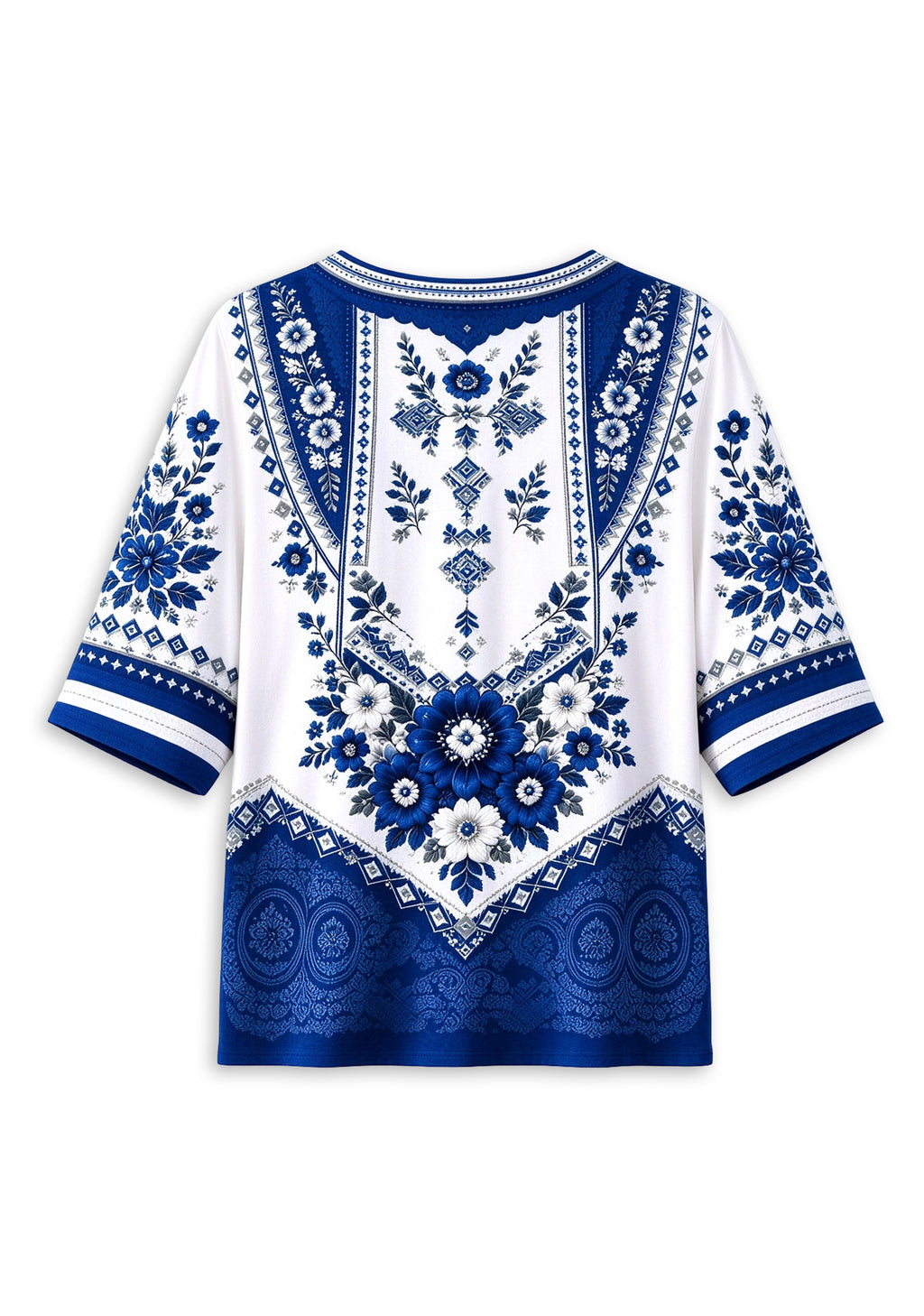 Women’s Indianapolis Colts Boho Floral V-Neck 3/4 Sleeve Shirt