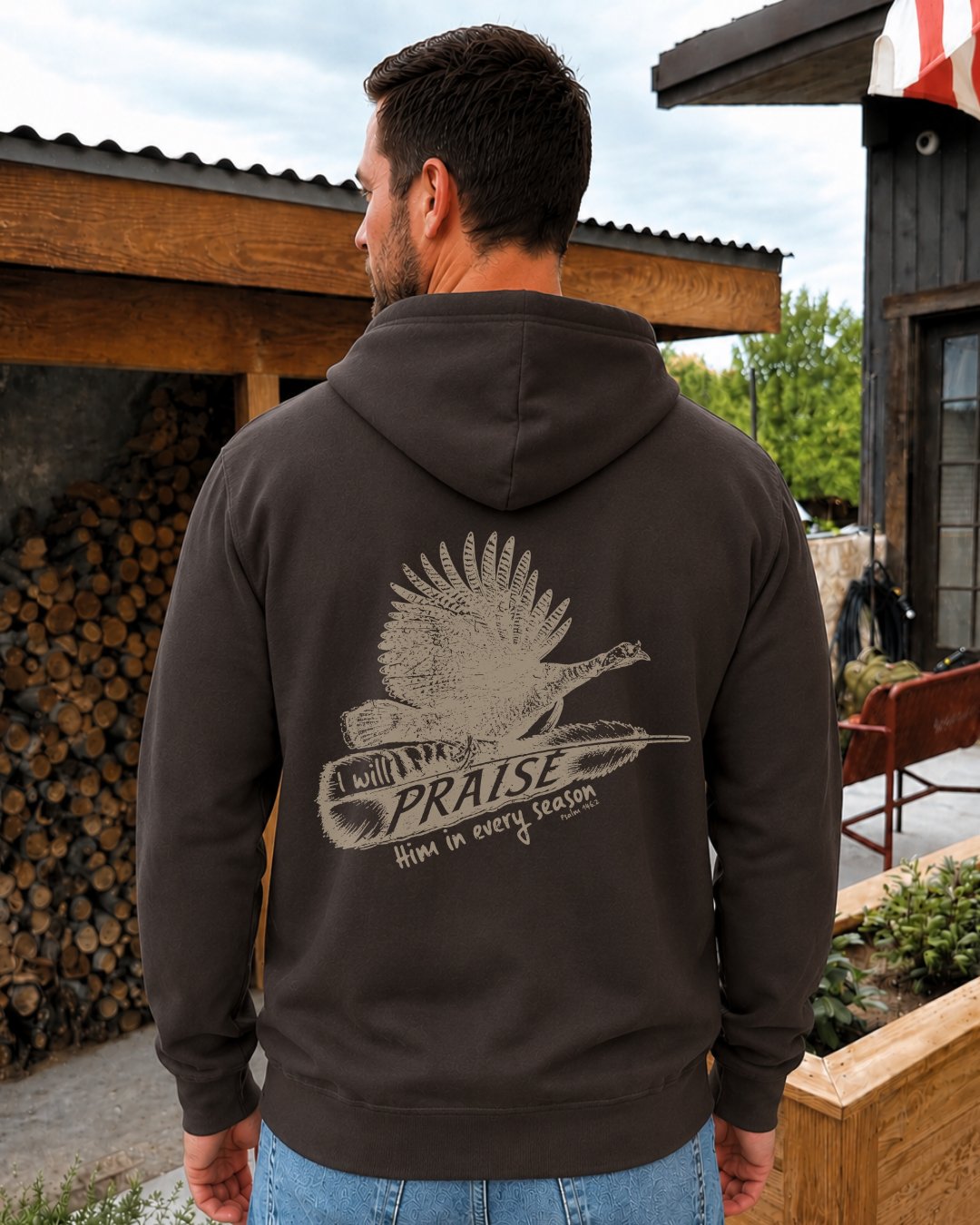 Faith And Turkey Feather Hoodie