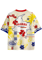 Retro Colombia Tropical Mesh Jersey Shirts