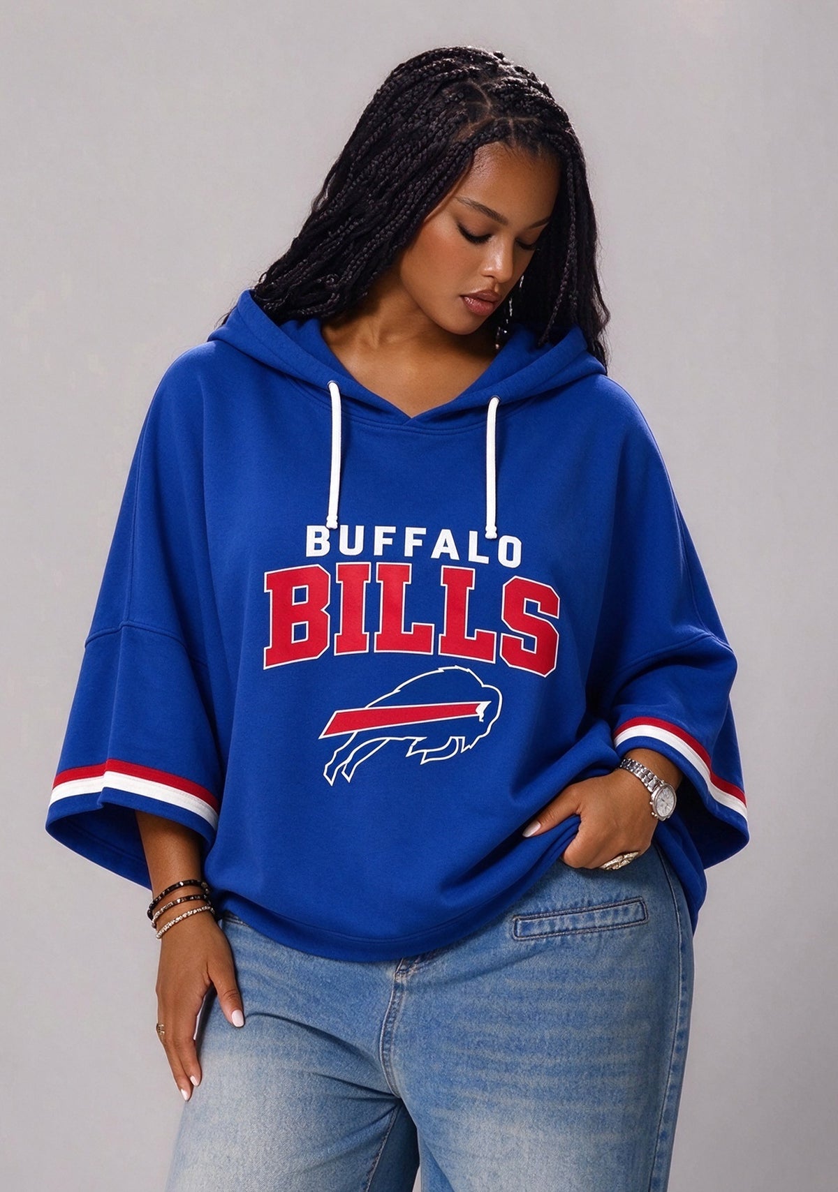 Women’s Buffalo Bills 3/4 Dolman Sleeve Hoodie