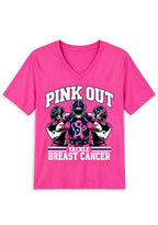 Houston Texans Pink Out Tackle Breast Cancer Awareness V-Neck T-Shirt