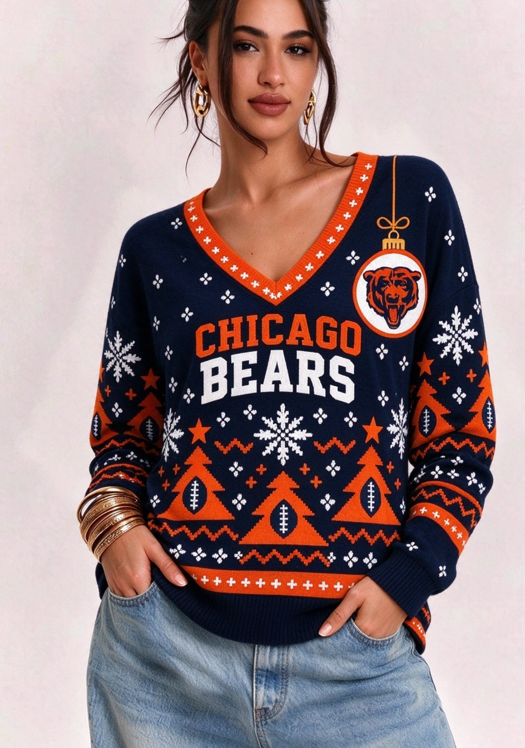 Women’s Chicago Bears Ugly NFL Christmas Sweatshirt