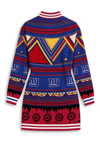 Women's New York Giants Tribal Geometric Button Down Jacket Dress